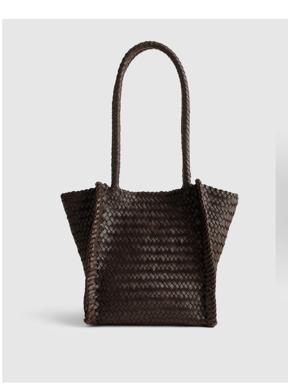 🆕 Madewell | Lexington small dark brown leather tote in woven leather